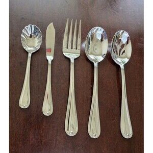 Reed & Barton COLBY Stainless  18/10 5Pc Serving Set Spoon Fork Butter Sugar